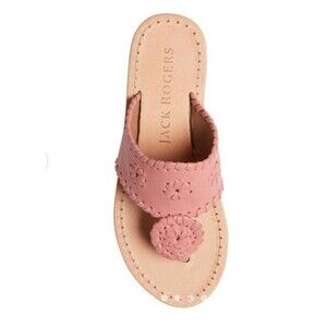 Jack Rogers Big Kids Youth Girls  Sz 3 Jacks Flat Sandal Rose Leather 112202jk01